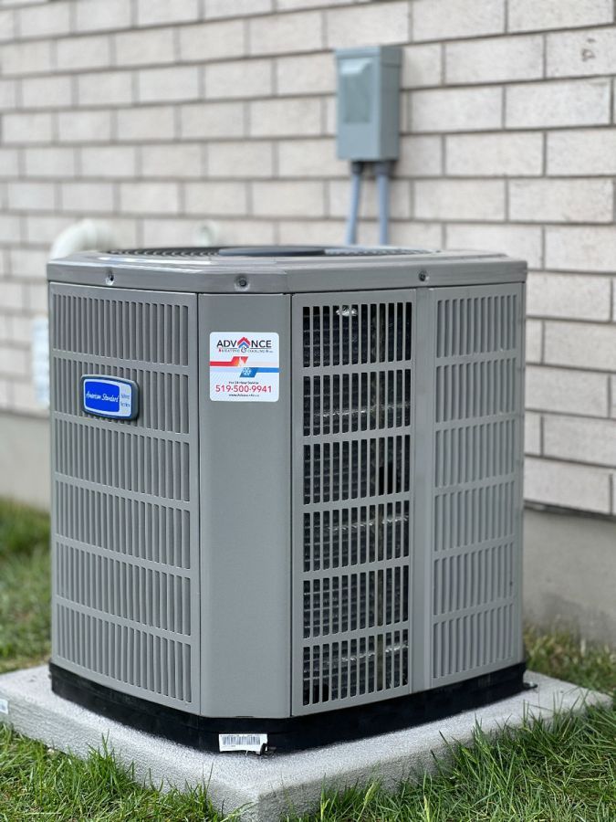 American Standard outdoor AC unit installation by Advance Heating and Cooling